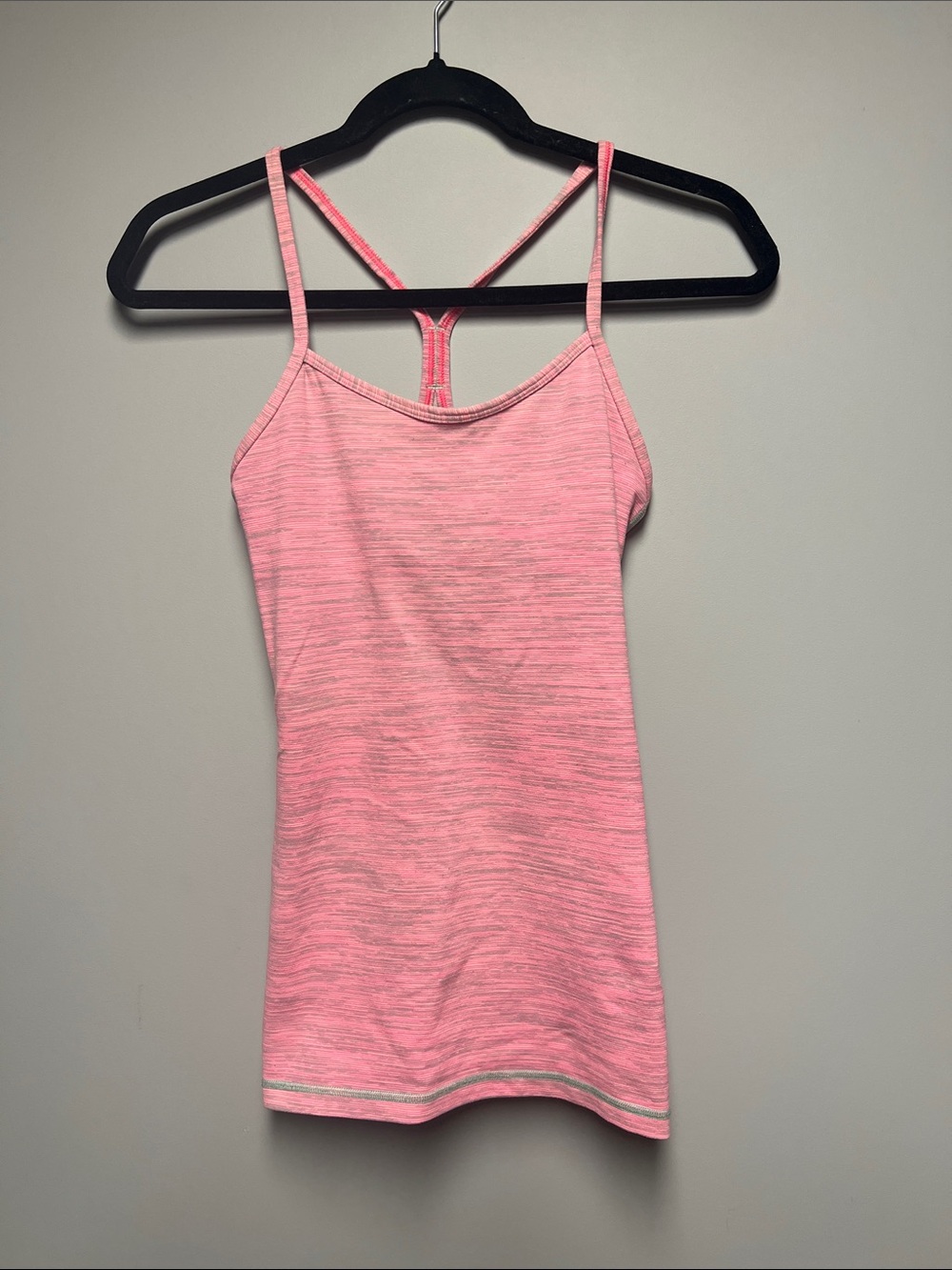 lululemon athletica Heathered Pink Strappy Tank